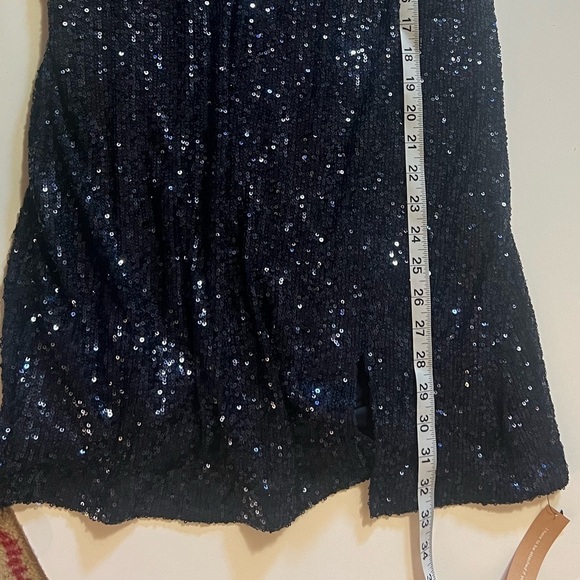NWT Reformation Jimmy Dress Navy Sequin Size Medium - Picture 10 of 13